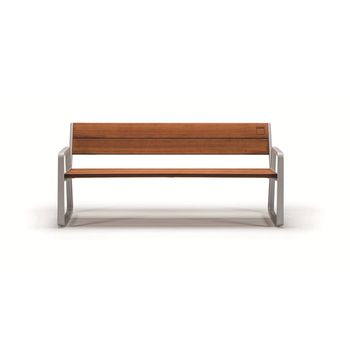 Banca pentru parc din metal + lemn tratat MBU12