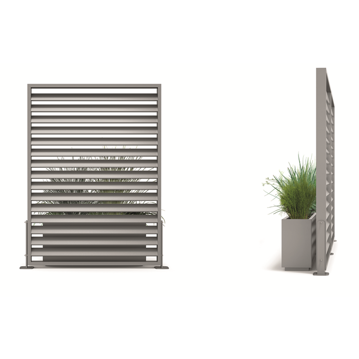 Panou metalic modular cu jardiniera | model PMM01