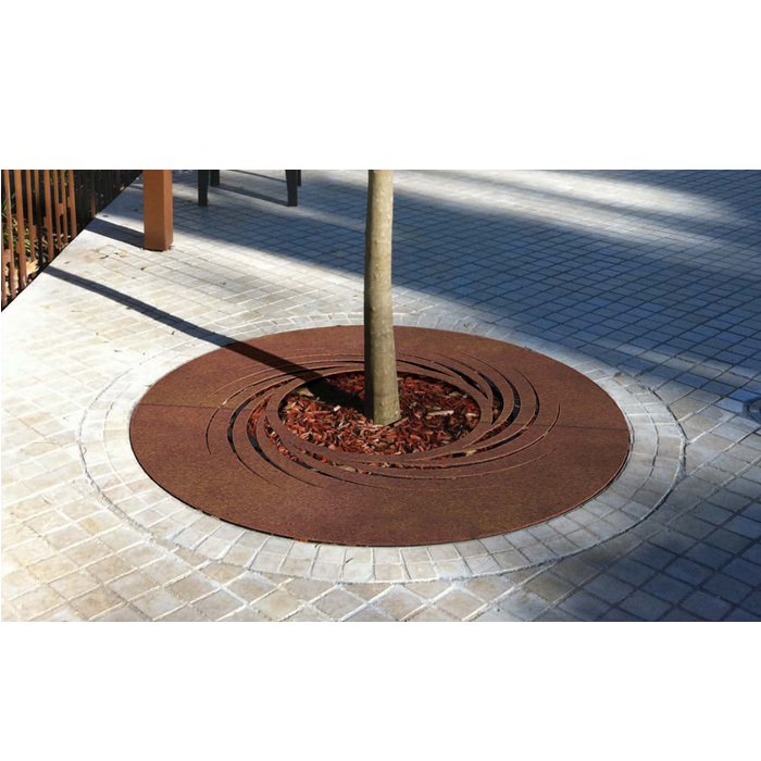Protectie metalica rotunda pentru radacini copaci