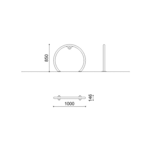 suport biciclete rotund modern
