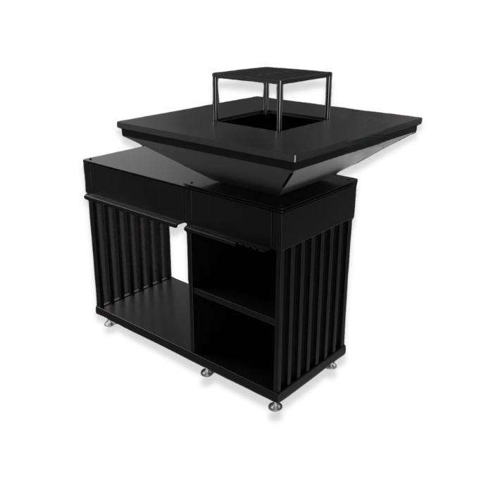 Grătar pe carbuni mixt grill si plita pentru friptura.