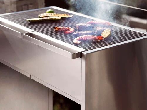 Second image of Gratar pe carbuni cu 2 zone de grill din inox