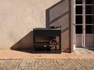 Cratar pe carbuni cu 2 zone de grill din inox