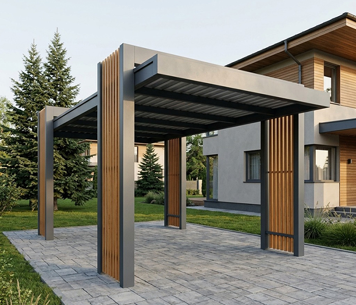 Copertina parcare Carport AVS11 - 2 locuri parcare