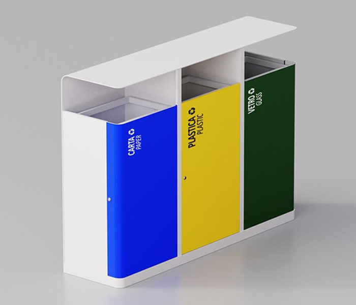Second image of Cos gunoi selectiv otel 3 compartimente