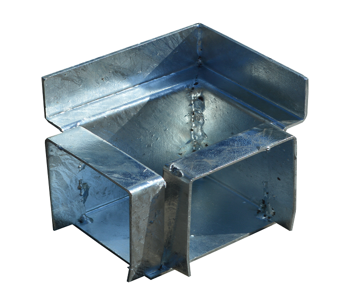 Accesoriu colt rigola metalica zincata CRT03